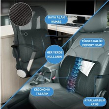 Autofresh Ortopedik Araç Oto Bel Destek Minder Yastığı Sırt Minderi Ofis Sandalye Desteği