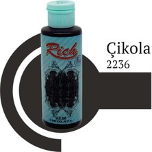 Rich 2236 Çikolata Akrilik Boya 120 cc Çok Yüzeyli Uygulama İçin Mükemmel Örtücülük