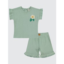 Civil Baby Kız Bebek Şortlu Takım 6-18 Ay Mint