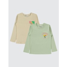 Civil Girls Kız Çocuk 2'li Sweatshirt 5-13 Yaş Yeşil