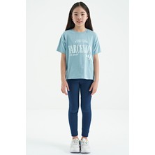 Tommy Life T13KG-75115_01 Kız Garson Oversize T-Shirt O Yaka