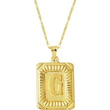 Pullu G Harfi Zincir Kolye KLY2034