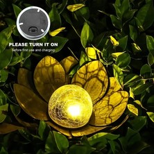 Güneş Enerjili Nilüfer Çiçeği Lotus Işıkları Suya Dayanıklı Dış Mekan LED Aydınlatma