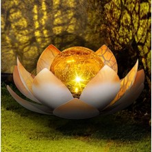 Güneş Enerjili Nilüfer Çiçeği Lotus Işıkları Suya Dayanıklı Dış Mekan LED Aydınlatma