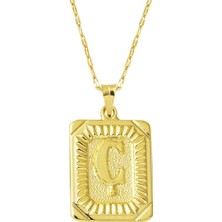 Pullu Ç Harfi Zincir Kolye KLY2030