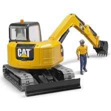 Bruder Cat Mini Ekskavatör Ve İnşaat İşçisi BR02466