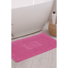 Homedius Banyo Kareli Ayak Desenli Pamuk Ayak Havlusu 50 x 70 cm