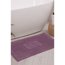 Homedius Banyo Kareli Ayak Desenli Pamuk Ayak Havlusu 50 x 70 cm