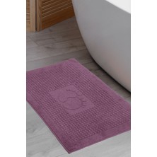 Homedius Banyo Kareli Ayak Desenli Pamuk Ayak Havlusu 50 x 70 cm