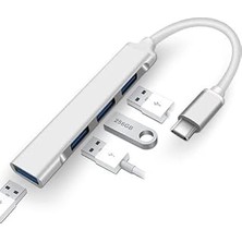 Happy Trd Type-C To 4 Port USB 3.0 Hub Çoklayıcı ve Otg Yüksek Hızlı Super Speed Çoklayıcı Çoğalt