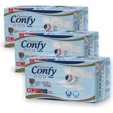 Confy Adult Yetişkin Bezi Extra Large 30 Adet x 3 Paket