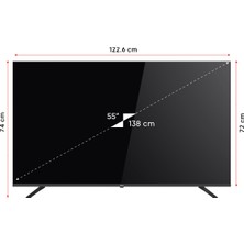 YE-55GFSG8  55" 140 Ekran 4K Ultra HD Google LED TV