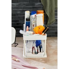 Ny Home 2 Katlı Çok Amaçlı Evye Altı Düzenleyici Beyaz