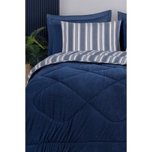 Comfort Set Yeni Nesil Wellsoft Yorganlı 2 Parça Tek Kişilik Soft Line Lacivert
