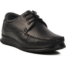 Siyah Hakiki Deri Erkek Günlük Ayakkabı 126 M