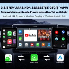 Radoon Yeni Nesil Mini 4GB+64GB Carplay Box Youtube Netflix Play Store ve Kablosuz Carplay & Android Auto