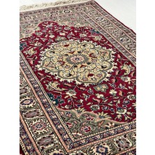 90 x 142  cm  El Dokuma Kırmızı Renkli Nostaljik Harika Desenli Türk Anadolu Kilim