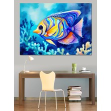 Mercan Balığı Dünyası Dekoratif Kanvas - Mdf Ahşap Tablo