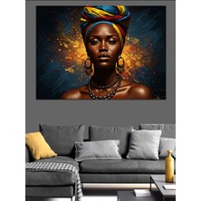 Karanlıkta Güçlü Kadın Dekoratif Kanvas - Mdf Ahşap Tablo