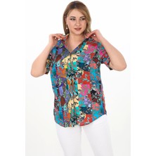 Lady Majestic Viskon   Terletmez Büyük Beden Kadın Gömlek