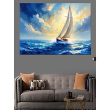 Yelken Açan Gemi Dekoratif Kanvas - Mdf Ahşap Tablo