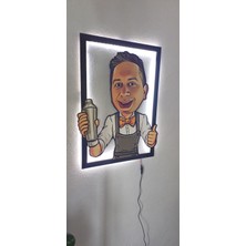 Miss Pergamon LED Işıklı Lazer Kesim Karilatür Tablo