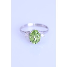 Zebrecet - Elmas Doğal Taş 925 Ayar Gümüş Yüzük ( 1.98 - 0.15 Carat )