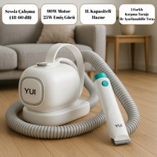 Yui G2 Pro Evcil Hayvan Bakım Seti ve Vakum Cihazı 10 Parça Sessiz Çalışma Yıkanabilir Filtre 1l Hazne