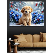 Yavru Köpek Sevgisi Dekoratif Kanvas - Mdf Ahşap Tablo