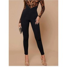 Kadın Siyah Krep Kumaş Pantolon