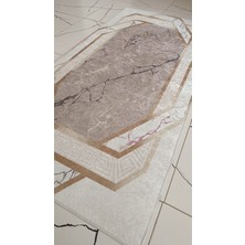 İstanbul Outlet Center 70 x 140 Mermer Desenli Dijital Yolluk – Kaymaz Taban, Silinebilir, Lüks ve Şık Tasarım