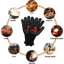 Isıya Dayanıklı Bbq Mangal ve Fırın Eldiveni (800°C)