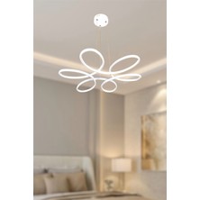 Ey Shop Modern Beyaz Papatya Model Tek Renk LED Avize