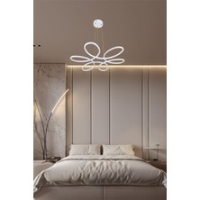 Ey Shop Modern Beyaz Papatya Model 3 Renk (Beyaz & Sarı & Günışığı) Lüks LED Avize