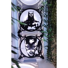 Caseybox Batman-Catwoman
 120X120 mm Siyah Çerçeveli Oyun Pc Aksesuarı, Masaüstü Bilgisayar Ikili Fan Kapağı