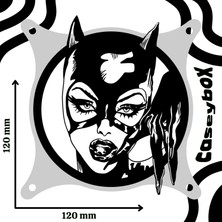 Caseybox Batman-Catwoman
 120X120 mm Siyah Çerçeveli Oyun Pc Aksesuarı, Masaüstü Bilgisayar Ikili Fan Kapağı