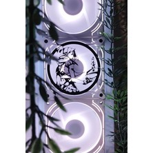 Caseybox Valorant Jett
 120X120 mm Beyaz Çerçeveli Oyun Pc Aksesuarı, Masaüstü Bilgisayar Fan Kapağı