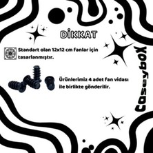 Caseybox Ironman
 120X120 mm Beyaz Çerçeveli Oyun Pc Aksesuarı, Masaüstü Bilgisayar Fan Kapağı