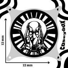 Caseybox Deadpool & Wolverine 
 120X120 mm Beyaz Çerçeveli Pc Masaüstü Bilgisayar Üçlü Fan Kapağı