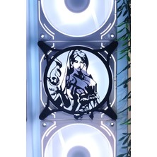 Caseybox Valorant Sage
 120X120 mm Siyah Çerçeveli Oyun Pc Aksesuarı, Masaüstü Bilgisayar Fan Kapağı