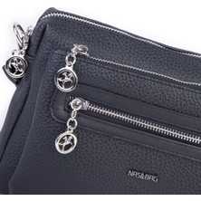Nas Bag Günlük Çok Gözlü Çanta (En: 26 cm  ; Boy:17 Cm) Siyah Silan