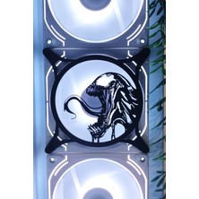 Caseybox Venom
 120X120 mm Siyah Çerçeveli Oyun Pc Aksesuarı, Masaüstü Bilgisayar Fan Kapağı