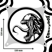 Caseybox Venom
 120X120 mm Siyah Çerçeveli Oyun Pc Aksesuarı, Masaüstü Bilgisayar Fan Kapağı