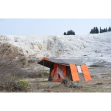 Zey Camping 2 Odalı orman dağcı şantiye 6  kişilik Kamp Çadırı  ( KAPISI SİNEKLİKLİ )