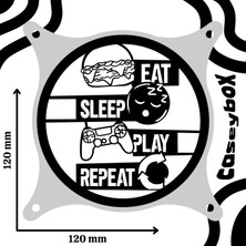 Caseybox Game
 120X120 mm Siyah Çerçeveli Oyun Pc Aksesuarı, Masaüstü Bilgisayar Üçlü Fan Kapağı