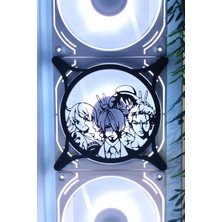 Caseybox One Piece
 120X120 mm Siyah Çerçeveli Oyun Pc Aksesuarı, Masaüstü Bilgisayar Fan Kapağı
