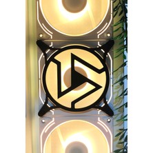 Caseybox Üçlü Sarmal
 120X120 mm Siyah Çerçeveli Pc Aksesuarı, Masaüstü Bilgisayar Ikili  Fan Kapağı