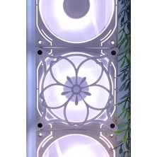 Caseybox Sakura
 120X120 mm Beyaz Çerçeveli Oyun Pc Aksesuarı, Masaüstü Bilgisayar Fan Kapağı