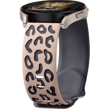 Sneezy Huawei Watch Gt2 Gt3 Gt4 Gt5 46MM Ile Uyumlu Leopar Desenli Silikon Kordon Kayış