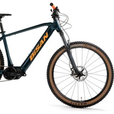 Bisan Envious - Xc Mountaın - Xt Elektrikli Bisiklet 39,5 cm Disk Fren 27,5 Jant 12 Vites Petrol Yeşili Turuncu